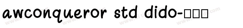 awconqueror std dido字体转换